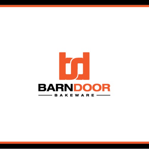 Create a "cool rustic" styled logo of a Barn Door for Barn Door Bakeware Logo Design by Keenan Design