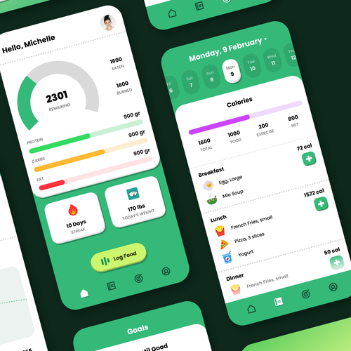 Macro Nutrition Tracking App Design by Ridho Ibrahim