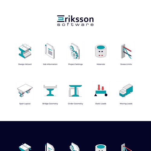 Create the icons for the buttons of a toolbar of an application program (Revised). Design by Kr8v.in