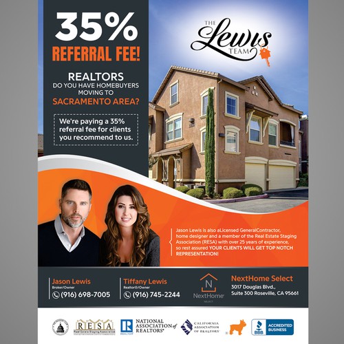 Create a captivating flyer for Real Estate Team Design by Dzhafir