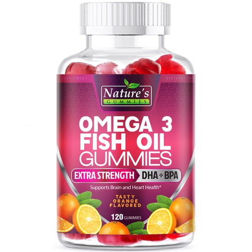 Tasty Omega 3 Fish Oil Gummies Design needed for Nature's Gummies-ontwerp door agooshe