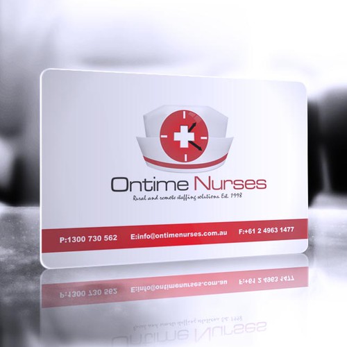 logo and business card for Ontime Nurses Diseño de ROSARTS