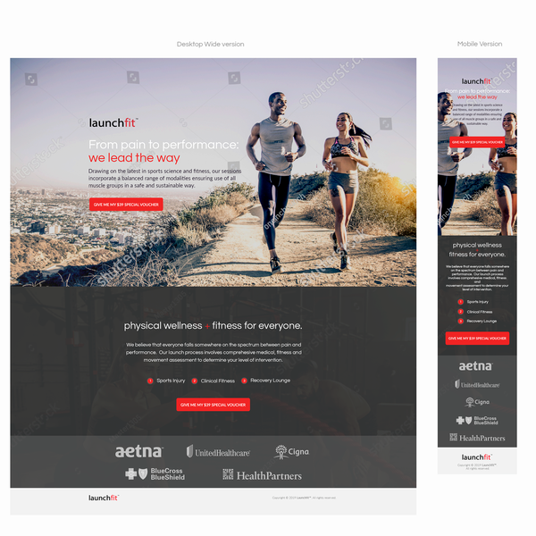 Design by Mkungo titled "Landing page Design"