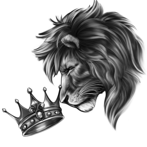 lion crown tattoo