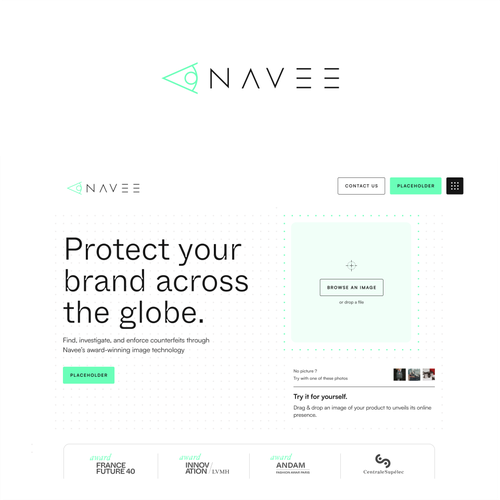 Powerful anti-counterfeiting logo for our startup! Design by 71Z Dezign