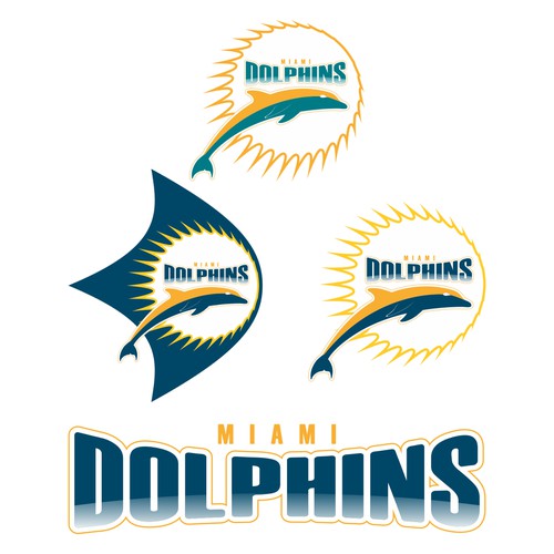 99designs community contest: Help the Miami Dolphins NFL team re-design its logo! Design réalisé par R.Mell