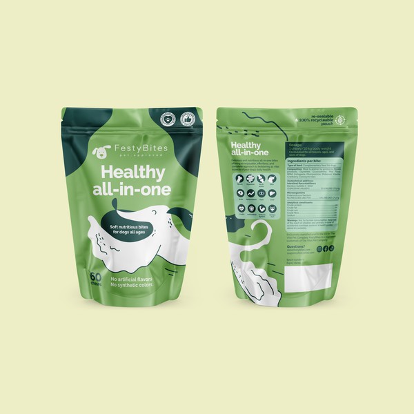 Dog Bites Treats Pouch Design