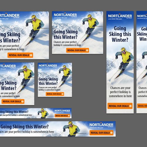 Inspirational banners for Nortlander Ski Tours (ski holidays) Réalisé par T Creative