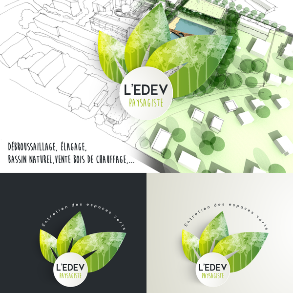 Design by Acapucho titled "Logo L'EDEV - Aménagement Paysager"