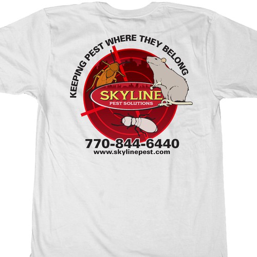 t-shirt design for Skyline Pest Solutions Design by A.M. Designs