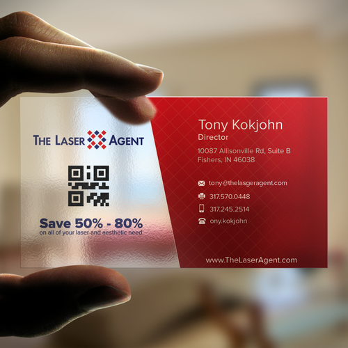 Create a modern, memorable business card for The Laser Agent! Design by MEZZOUR F