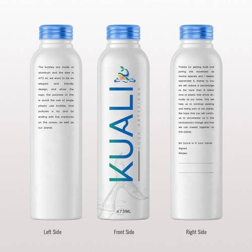 Water bottle design!! Lets be disruptive and elegant Design by Creative- Jiniya.