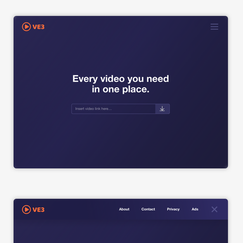 Diseño de VE3 - Simple Video Downloader Website | Google Style de Nikki Ngoc Truong