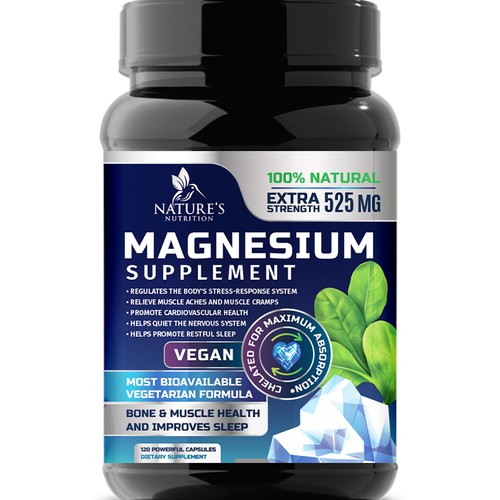 Natural Magnesium Glycinate Design needed for Nature's Nutrition Design by Wfemme