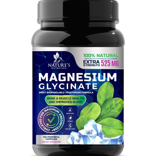 Natural Magnesium Glycinate Design needed for Nature's Nutrition Design by Wfemme