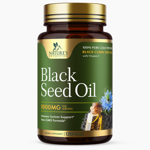 Natural Black Seed Oil Design Needed for Nature's Nutrition Design by Encephalon™