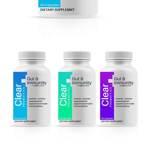 Bottle Labeling for Probiotic Company Design by GARDOUM