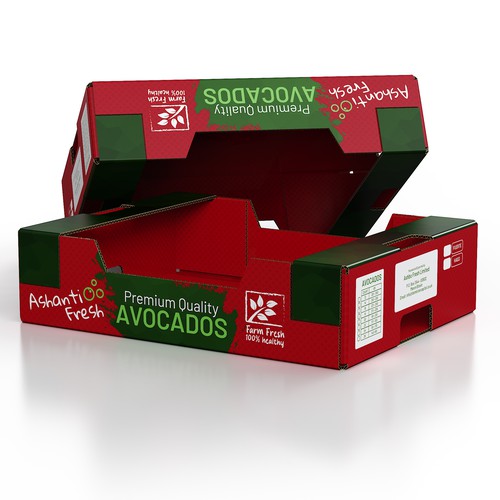 Avocado export box design Design by Carl Haus