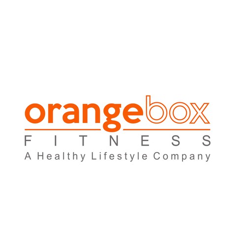 New Orange Box Fitness Logo Design by Harleen™