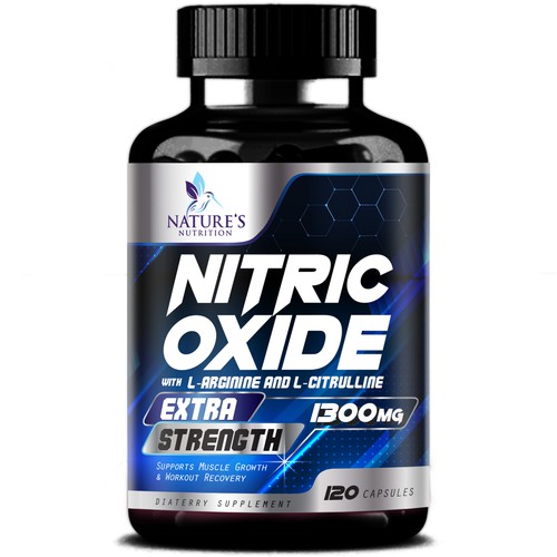 Nitric Oxide label design needed for Nature's Nutrition Réalisé par agooshe