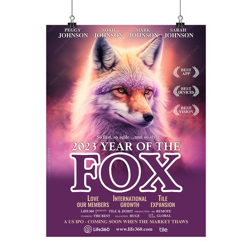 Life360 2023 Year of the Fox Poster Design by Xnine