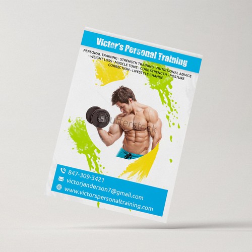 Create a personal training flyer to recruit new clients