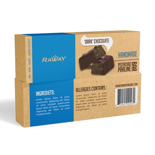 Raway Organic Chocolate needs a powerful, unique design. Design by syakuro