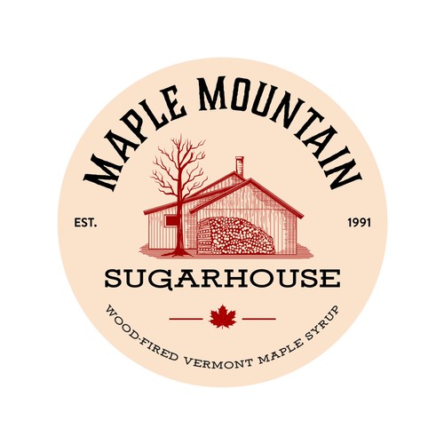 Create a logo for a Vermont Maple Syrup producer that captures this ...