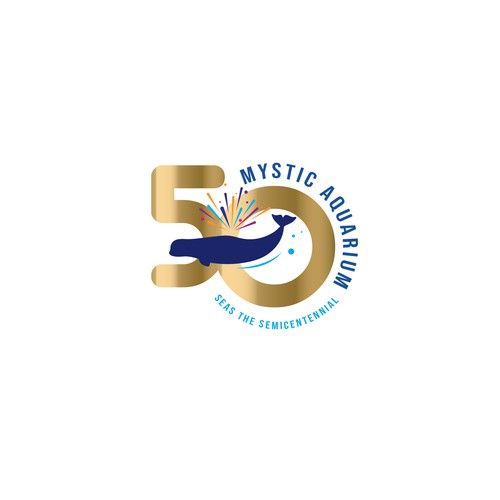 Mystic Aquarium Needs Special logo for 50th Year Anniversary Design by Passionately Curious