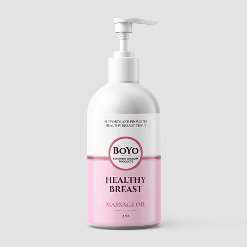 Diseño de design a classy, bold healthy breast massage oil label de ilonaGi