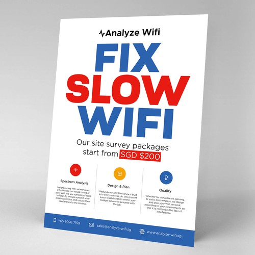 Design Flyer for Wireless Site Surveys Design by Alphabet ♥