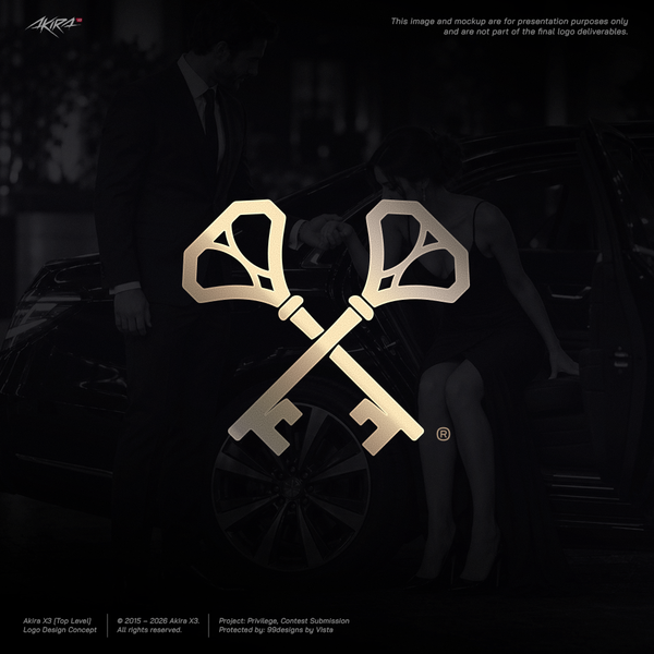 Luxury Concierge Logo Design — Crossed Keys Emblem