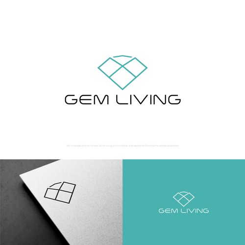 Geometrical, minimalist, modern brand design for Gem Living Design by Dezineexpert⭐