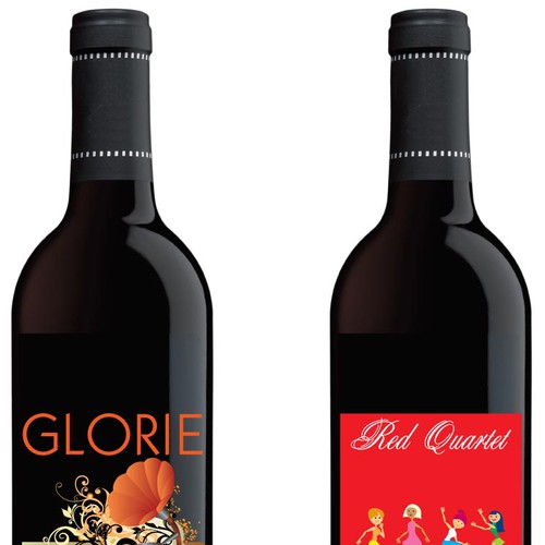 Glorie "Red Quartet" Wine Label Design Design por Alfronz
