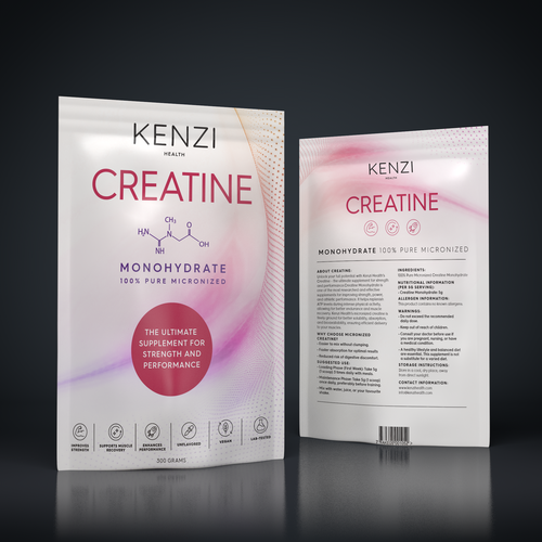 Designs | New Packaging Design for Kenzi Health's Creatine Monohydrate ...