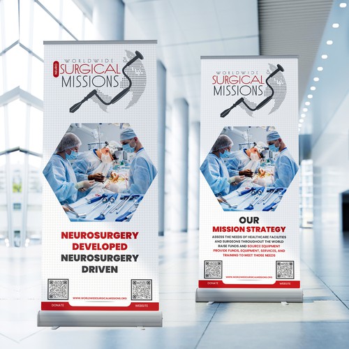 Surgical Non-Profit needs two 33x84in retractable banners for exhibitions Diseño de Graphic-Emperor
