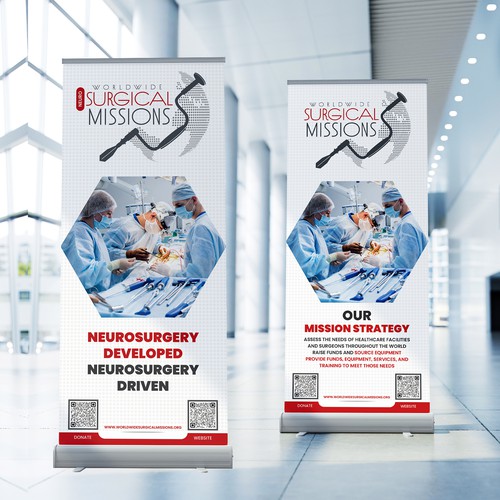 Surgical Non-Profit needs two 33x84in retractable banners for exhibitions Design by Graphic-Emperor