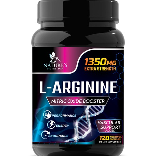 Powerful L-Arginine Capsules Design Needed for Nature's Nutrition Design by Wfemme