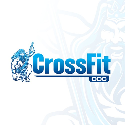 Logo pour une salle de CrossFit (France), thématique : trident, mer, odyssée, poseidon … Design by BamboeRuncink