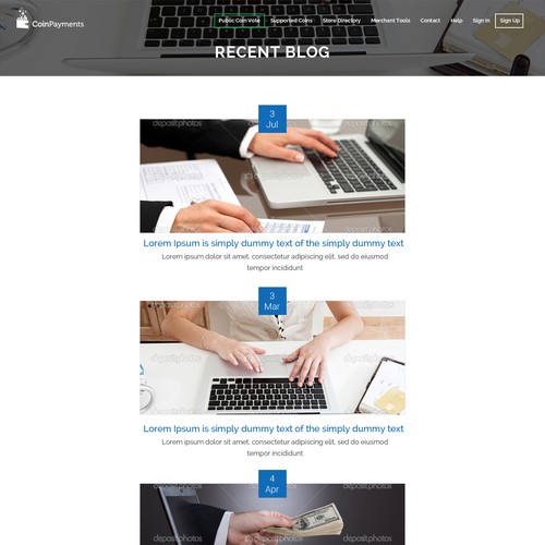 Coinpayments.net Bootstrap 3-Compatible Deisgn Contest Design by KashiArts
