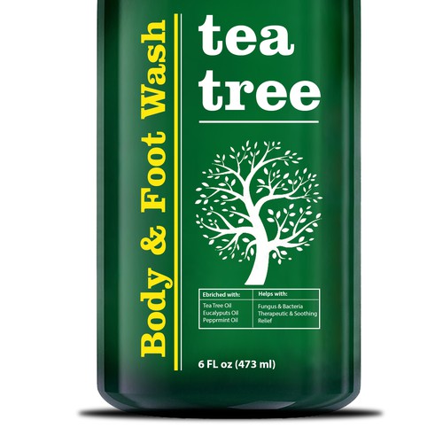 Create a Winning Product Label for our Tea Tree Body Wash!!-ontwerp door AmHa