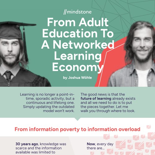 Infographic: from education to learning economy Design by Impakto
