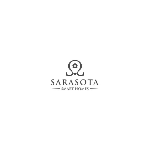 Sarasota Smart Homes logo for our company that does technology innovations and installations-ontwerp door kalemwaelah