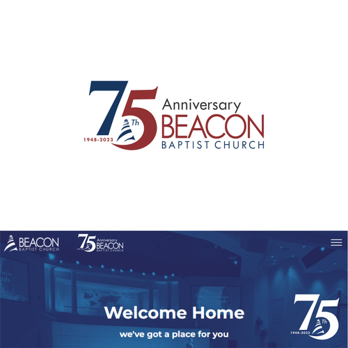 Beacon Baptist Church 75th anniversary logo Design by reymore.std