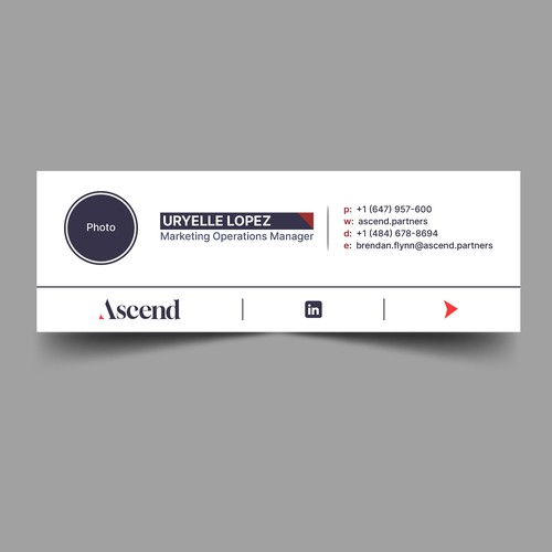 Design di Ascend Partners New Branded Email Signature di Xnine