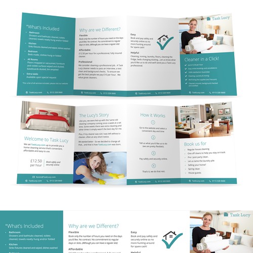>> Clean & Tidy - Home Cleaning Brochure (Fun Project <<<) Design by Pernilla Ojergren