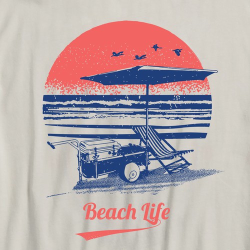 retro beach t shirt