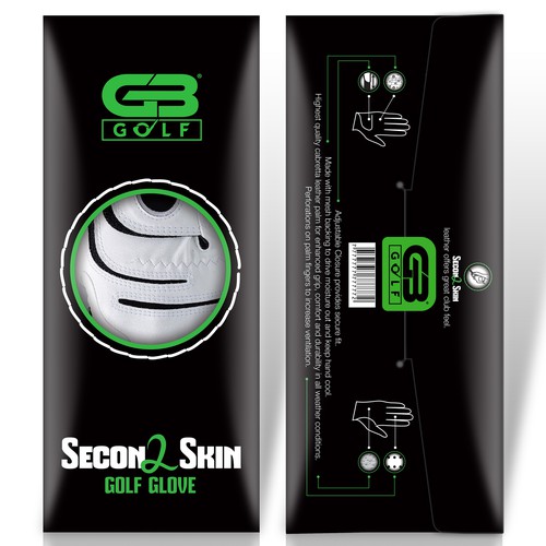 Create sleek golf glove packaging for Grip Boost Design by milan.kelecevic