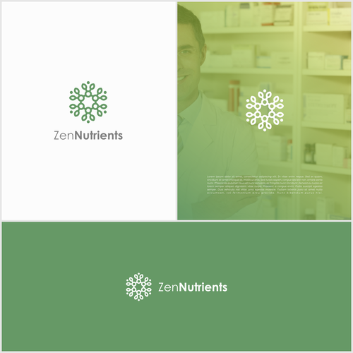 When science and nature collide.....need a modern zen nutrients supplement brand logo. Design by VENATORIA