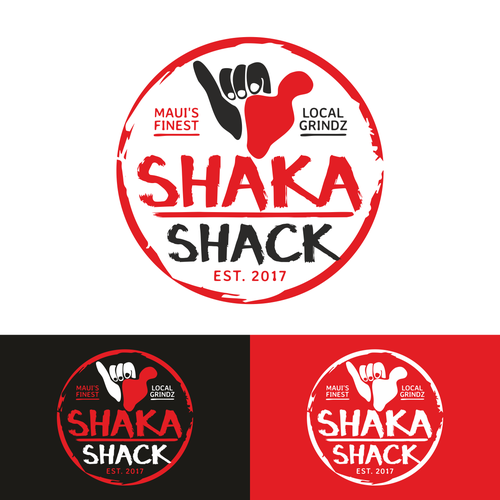 Diseño de Shaka Shack - Maui Food Cart Franchise Logo de Bender Design